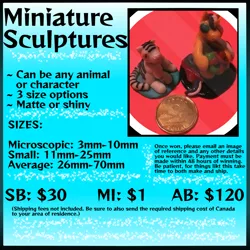 Size: 1000x1000 | Tagged: safe, artist:anxiouslilnerd, derpibooru import, pony, advertisement, animal, auction, barely pony related, clay, commission, cute, figurine, microscopic, mini, miniature, sculpture, tiny, traditional art, your character here