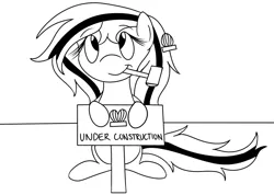 Size: 1222x871 | Tagged: artist:hummingway, derpibooru import, monochrome, oc, oc:swirly shells, safe, sign, simple background, solo, unofficial characters only