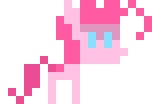 Size: 152x104 | Tagged: safe, artist:cammy, derpibooru import, pinkie pie, animated, dancing, gif, pixel art, simple background, solo, transparent background