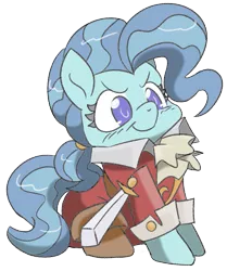 Size: 763x912 | Tagged: artist:lockhe4rt, cute, derpibooru import, female, filly, petuniabetes, petunia paleo, pirate, safe, simple background, solo, sword, the fault in our cutie marks, transparent background, weapon