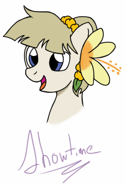 Size: 720x1066 | Tagged: artist:showtimeandcoal, bust, con, con mascot, convention, derpibooru import, mascot, oc, oc:mission belle, pacific ponycon, pacific ponycon 2017, portrait, ppc, safe, simple background, solo, unofficial characters only, white background