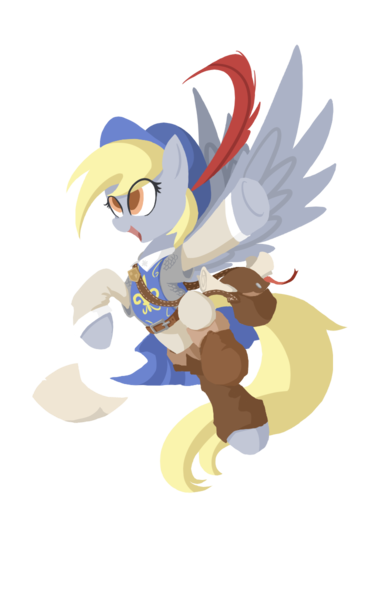 Size: 750x1200 | Tagged: safe, artist:l8lhh8086, derpibooru import, derpy hooves, pegasus, pony, clothes, female, hat, letter, mailbag, mare, musketeer, paper, scroll, simple background, solo, transparent background