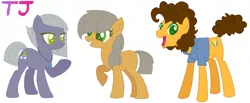 Size: 900x371 | Tagged: safe, artist:nahoge-trash, derpibooru import, cheese sandwich, limestone pie, oc, oc:rock candy, earth pony, pony, crack shipping, female, limewich, male, mare, offspring, parent:cheese sandwich, parent:limestone pie, parents:limewich, shipping, simple background, straight, white background