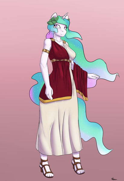 1056313 Anthro Artistalasou Breasts Busty Princess Celestia Cleavage Clothes 