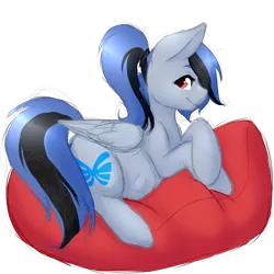 Size: 4000x4000 | Tagged: suggestive, artist:dewdropinn, derpibooru import, oc, oc:acela, unofficial characters only, pegasus, pony, abdominal bulge, belly, fetish, kicking, looking back, pillow, ponytail, simple background, transparent background, unknown prey, vore