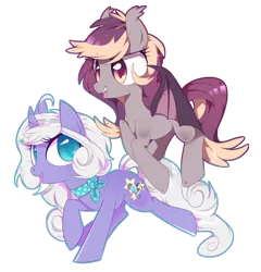 Size: 6313x6584 | Tagged: safe, artist:sorasku, derpibooru import, oc, oc:dusk fire, oc:news flash, unofficial characters only, bat pony, pony, unicorn, absurd resolution, colored pupils, female, mare, simple background, transparent background