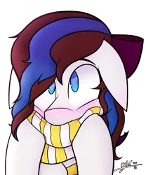 Size: 5000x6000 | Tagged: safe, artist:cosmicchrissy, derpibooru import, oc, oc:breezy, unofficial characters only, absurd resolution, blushing, bust, clothes, floppy ears, heart eyes, portrait, scarf, simple background, solo, transparent background, wingding eyes