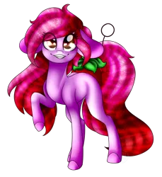 Size: 1966x2143 | Tagged: artist:immagoddampony, cocktail pony, derpibooru import, female, mare, oc, oc:mey, original species, raised hoof, safe, simple background, smiling, solo, transparent background, unofficial characters only