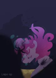 Size: 400x560 | Tagged: air bubble, anemone, artist:laps-sp, bubble, derpibooru import, drowning, imminent death, ocean, pinkie pie, sand, sea floor, semi-grimdark, solo, underwater