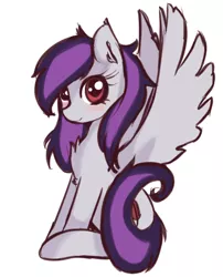 Size: 440x545 | Tagged: safe, artist:fluffleduckle, derpibooru import, oc, unofficial characters only, pegasus, pony, simple background, sitting, solo, spread wings, white background