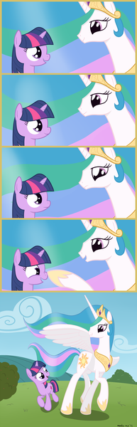 Size: 1000x3108 | Tagged: artist:manateemckenzie, boop, comic, cute, cutelestia, derpibooru import, female, filly, filly twilight sparkle, momlestia, princess celestia, safe, twiabetes, twilight sparkle, younger