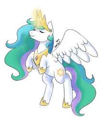 Size: 627x720 | Tagged: artist:amber7041, derpibooru import, magic, princess celestia, rearing, safe, solo