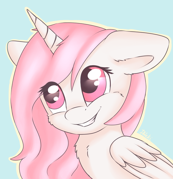 Size: 3000x3100 | Tagged: artist:dbleki, cewestia, chest fluff, cute, cutelestia, derpibooru import, female, filly, floppy ears, fluffy, fluffyball, pink-mane celestia, princess celestia, safe, smiling, solo, younger