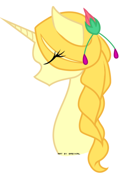 Size: 464x672 | Tagged: safe, artist:basykail, derpibooru import, oc, oc:light purity, unofficial characters only, pony, unicorn, bust, female, flower, flower in hair, mare, portrait, simple background, solo, transparent background