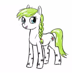 Size: 500x512 | Tagged: safe, artist:adeptus-monitus, derpibooru import, oc, oc:marussia, unofficial characters only, earth pony, pony, birch, braid, looking at you, nation ponies, russia, smiling, solo