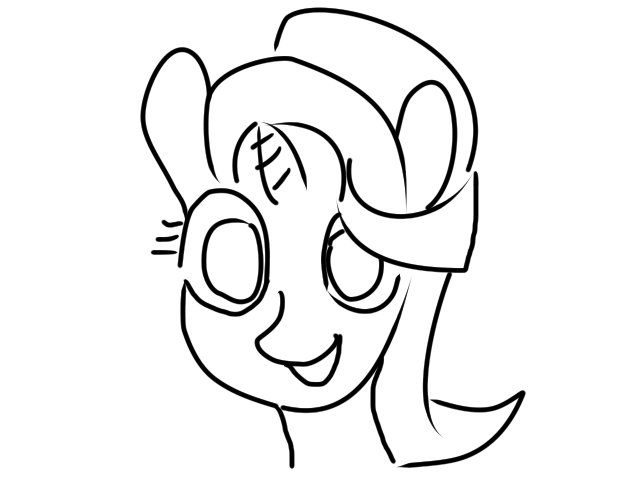 Size: 640x480 | Tagged: anonymous artist, black and white, bust, derpibooru import, grayscale, monochrome, portrait, safe, simple background, smiling, solo, starlight glimmer, white background