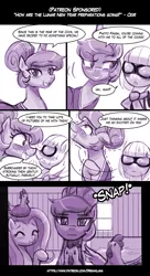 Size: 755x1390 | Tagged: suggestive, artist:lumineko, derpibooru import, fluttershy, photo finish, princess luna, alicorn, chicken, pony, alternate hairstyle, bait and switch, blushing, cocks everywhere, comic, cute, dialogue, disappointed, female, hair bun, innuendo, mare, ponytail, pun, reality ensues, visual pun, year of the rooster
