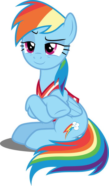 Size: 3000x5115 | Tagged: absurd resolution, artist:dashiesparkle, buckball season, clothes, crossed hooves, derpibooru import, rainbow dash, raised eyebrow, safe, simple background, sitting, solo, .svg available, transparent background, vector