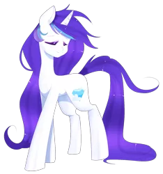 Size: 1267x1354 | Tagged: safe, artist:clefficia, derpibooru import, oc, oc:windy cloud, unofficial characters only, pony, unicorn, eyes closed, female, mare, simple background, solo, transparent background