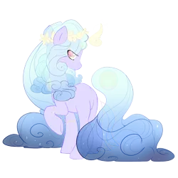 Size: 2000x2000 | Tagged: artist:xsidera, derpibooru import, female, floating tail, floral head wreath, flower, high res, mare, oc, oc:anima, original species, plot, safe, simple background, solo, transparent background, unofficial characters only
