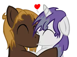 Size: 1600x1200 | Tagged: safe, artist:toyminator900, derpibooru import, oc, oc:glass sight, oc:mellow rhythm, unofficial characters only, pegasus, pony, unicorn, heart, kissing, male, melsight, oc x oc, shipping, simple background, straight, transparent background