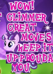 Size: 296x410 | Tagged: dank memes, derpibooru import, edit, editor:moonatik, expand dong, exploitable meme, gameloft, h3h3, h3h3productions, keep it up, meme, safe, solo, starlight glimmer, vulgar description, why gameloft why, wow, wow! glimmer