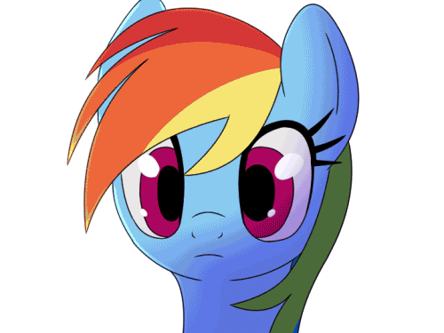 Size: 500x375 | Tagged: safe, artist:stoic5, derpibooru import, rainbow dash, pony, animated, context is for the weak, cute, explicit source, eyes on the prize, female, frame by frame, gif, licking, licking lips, lip bite, out of context, pure unfiltered evil, smiling, solo, tongue out, wide eyes, wip