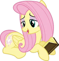 Size: 6400x6606 | Tagged: safe, artist:parclytaxel, derpibooru import, edit, vector edit, fluttershy, pony, equestria girls, the hooffields and mccolts, absurd resolution, book, cutie mark, eyeshadow, female, glowing cutie mark, holding, makeup, mare, simple background, smiling, solo, transparent background, vector