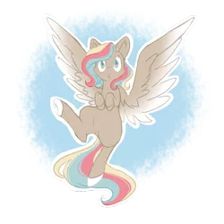 Size: 1024x1024 | Tagged: safe, artist:mondlichtkatze, derpibooru import, oc, oc:icecream swirl, unofficial characters only, pegasus, pony, female, mare, solo, spread wings