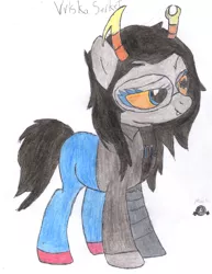 Size: 2550x3300 | Tagged: artist:aridne, derpibooru import, homestuck, ponified, safe, scorpio, solo, traditional art, troll, vriska serket