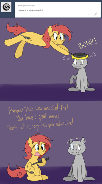 Size: 1280x2301 | Tagged: artist:hummingway, ask-humming-way, derpibooru import, dialogue, oc, oc:pan pare, safe, tumblr, tumblr comic, unofficial characters only