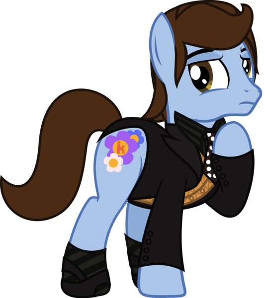 Size: 1445x1627 | Tagged: safe, artist:lightningbolt, derpibooru import, ponified, earth pony, pony, .svg available, brandon flowers, button, clothes, frown, hot fuss, looking back, male, mr. brightside, necktie, nervous, raised hoof, sad, shirt, shoes, simple background, socks, solo, stallion, striped socks, suit, svg, the killers, transparent background, undershirt, vector