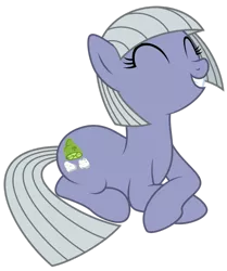 Size: 855x1024 | Tagged: safe, artist:reitanna-seishin, derpibooru import, edit, limestone pie, earth pony, pony, eyes closed, female, grin, happy, open mouth, prone, simple background, smiling, solo, transparent background, vector, when she smiles