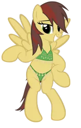 Size: 5000x7930 | Tagged: safe, artist:hunterz263, derpibooru import, oc, oc:life spark, unofficial characters only, pegasus, pony, absurd resolution, bipedal, bra, bra on pony, clothes, female, panties, simple background, solo, transparent background, underwear