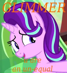 Size: 570x621 | Tagged: album cover, cropped, derpibooru import, edit, edited screencap, open mouth, safe, screencap, smiling, solo, starlight glimmer, the crystalling, viper