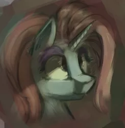 Size: 455x465 | Tagged: artist:post-it, bust, colored sketch, derpibooru import, portrait, safe, sassy saddles, smiling, solo