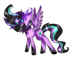 Size: 932x728 | Tagged: safe, artist:thepegasisterpony, derpibooru import, twilight sparkle, twilight sparkle (alicorn), alicorn, pony, corrupted, corrupted twilight sparkle, dark magic, magic, simple background, solo, sombra eyes, transparent background, twivine sparkle