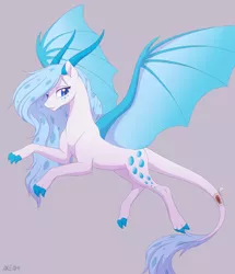 Size: 1060x1230 | Tagged: safe, artist:akeahi, derpibooru import, oc, oc:crystal vision, unofficial characters only, dracony, hybrid, pony, female, simple background, solo