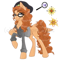 Size: 1500x1500 | Tagged: safe, artist:legally-psychotic, derpibooru import, oc, oc:jay, unofficial characters only, pegasus, pony, clothes, female, glasses, mare, raised hoof, reference sheet, shirt, solo