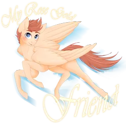 Size: 2500x2500 | Tagged: safe, derpibooru import, oc, unofficial characters only, pegasus, pony, flying, rose gold, simple background, transparent background