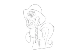 Size: 3500x2400 | Tagged: safe, artist:ideltavelocity, derpibooru import, lily dache, pony, hat, solo, wip
