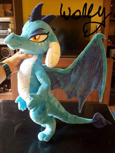 Size: 720x961 | Tagged: artist needed, derpibooru import, dragon, hand, irl, photo, plushie, princess ember, safe, solo