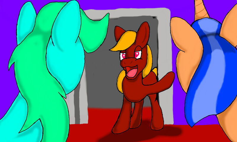 Size: 1600x960 | Tagged: safe, artist:dashingjack, derpibooru import, oc, oc:brainstorm, oc:silverdollar, oc:topaz gleam, unofficial characters only, pony, comic:fashion trap, story in the source