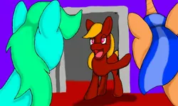 Size: 1600x960 | Tagged: safe, artist:dashingjack, derpibooru import, oc, oc:brainstorm, oc:silverdollar, oc:topaz gleam, unofficial characters only, pony, comic:fashion trap, story in the source