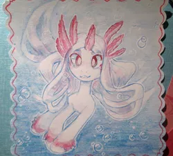 Size: 1199x1080 | Tagged: artist:aphphphphp, derpibooru import, female, mare, merpony, oc, safe, solo, swimming, traditional art, underwater, unofficial characters only, unshorn fetlocks, watercolor painting