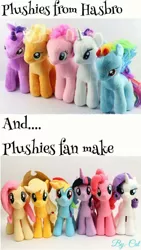 Size: 720x1280 | Tagged: safe, artist:nekokevin, derpibooru import, applejack, fluttershy, pinkie pie, rainbow dash, rarity, twilight sparkle, twilight sparkle (alicorn), alicorn, pony, comparison, irl, mane six, photo, plushie, ty