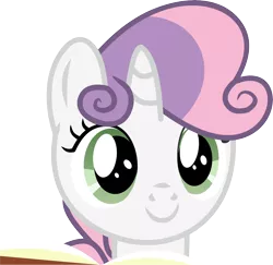 Size: 11394x11066 | Tagged: safe, artist:cyanlightning, derpibooru import, sweetie belle, pony, unicorn, the cart before the ponies, .svg available, absurd resolution, book, cute, diasweetes, happy, simple background, solo, transparent background, vector