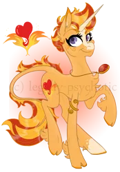 Size: 1572x2260 | Tagged: safe, artist:legally-psychotic, derpibooru import, oc, oc:phoenix rising, unofficial characters only, classical unicorn, pony, unicorn, cloven hooves, colored pupils, female, leonine tail, long horn, mare, raised hoof, raised leg, simple background, solo, transparent background, unshorn fetlocks, watermark