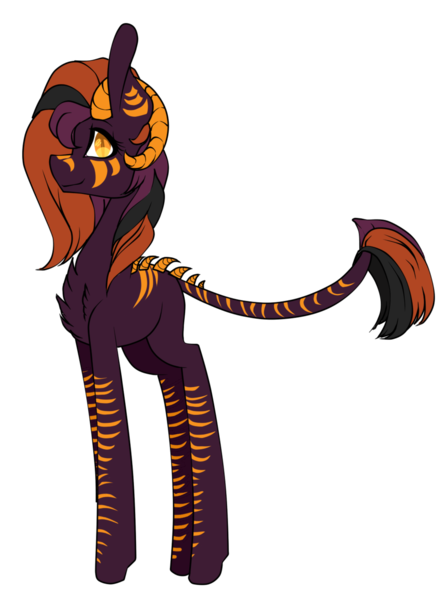 Size: 1024x1390 | Tagged: safe, artist:xxmissteaxx, derpibooru import, oc, oc:pumpkin prank, unofficial characters only, earth pony, pony, augmented tail, chest fluff, female, mare, simple background, solo, transparent background