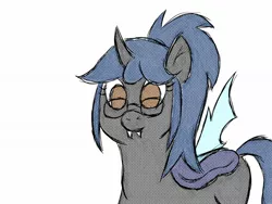 Size: 1280x960 | Tagged: artist:darthxanatos501, changeling, changeling oc, derpibooru import, glasses, oc, safe, solo, unofficial characters only